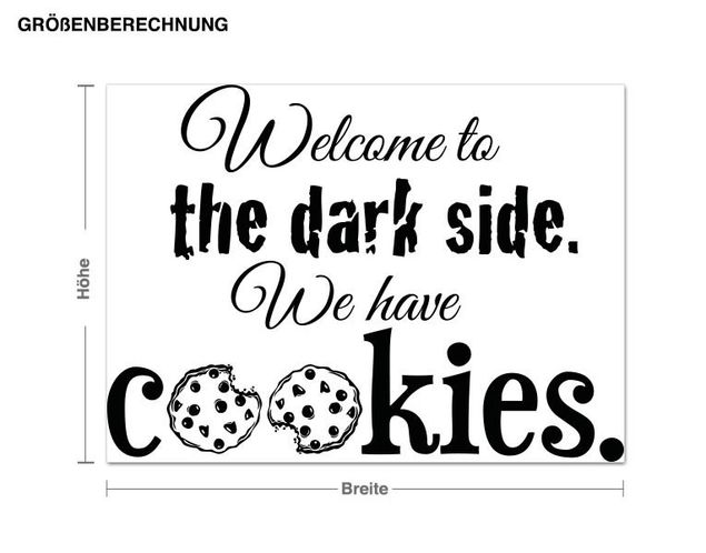 Wall stickers quotes Welcome to the dark side