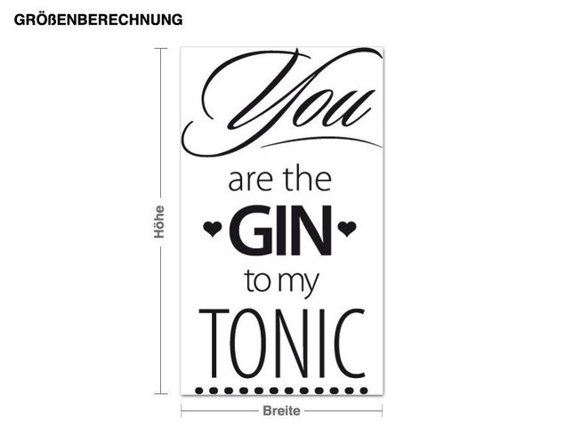 Wall decals quotes You are the gin to my tonic