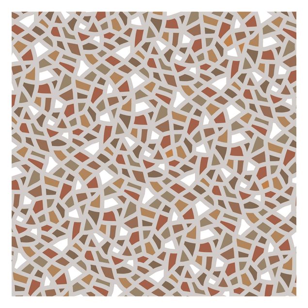 Wallpaper - Warm Mosaic Pattern In Brown Grey