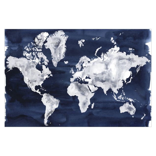 Wallpaper - Water World Map Dark