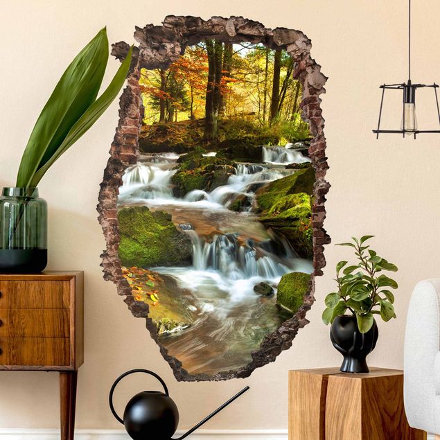 Wall stickers Waterfall Forest In The Fall