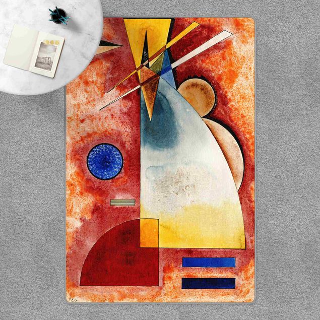 red area rugs Wassily Kandinsky - Intertwined