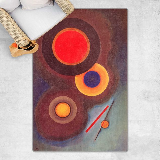 modern abstract rug Wassily Kandinsky - Circles And Lines