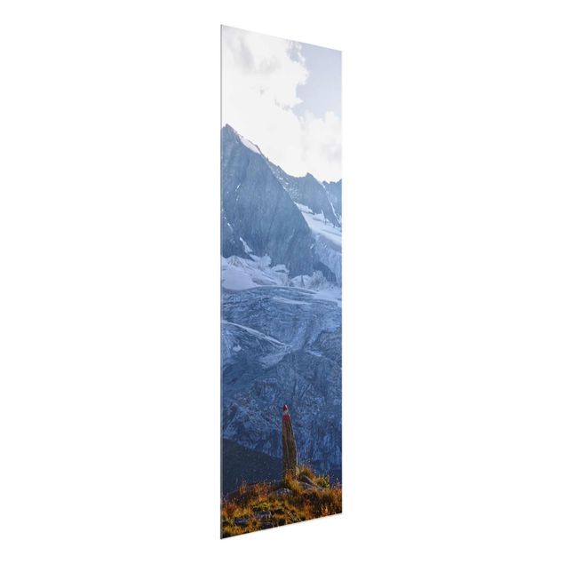 Glass print - Marked Path In The Alps