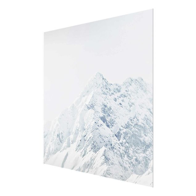 Glass print - White Mountains
