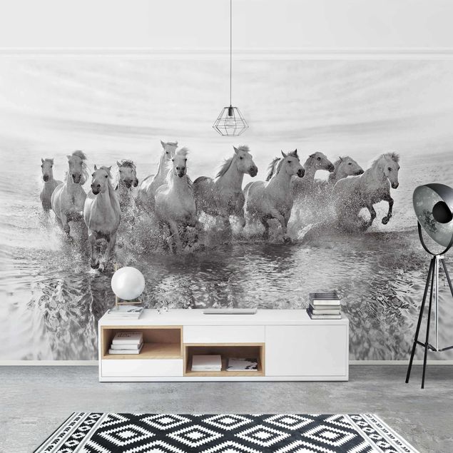 Wallpaper - White Horses In The Ocean