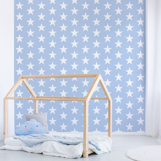Wallpaper - White Stars On Blue
