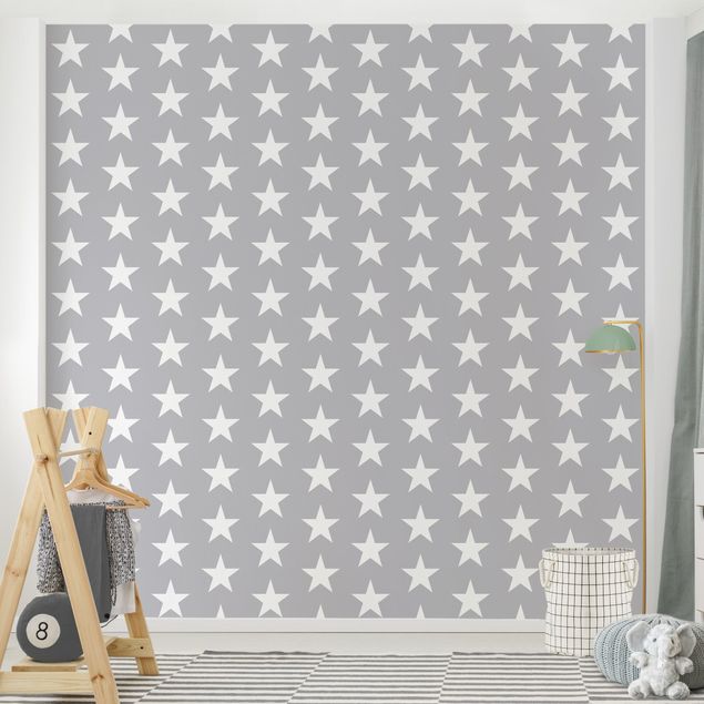 Wallpaper - White Stars On Grey Background