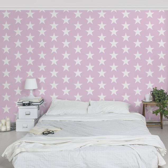 Wallpapers White Stars On Light Pink
