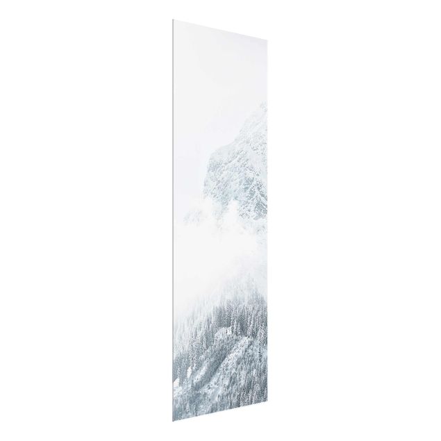 Glass print - White Fog In The Mountains