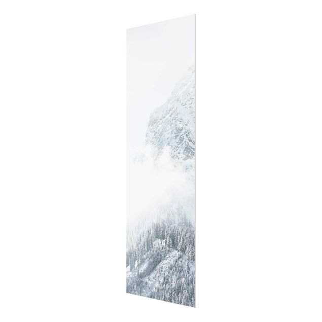 Glass print - White Fog In The Mountains