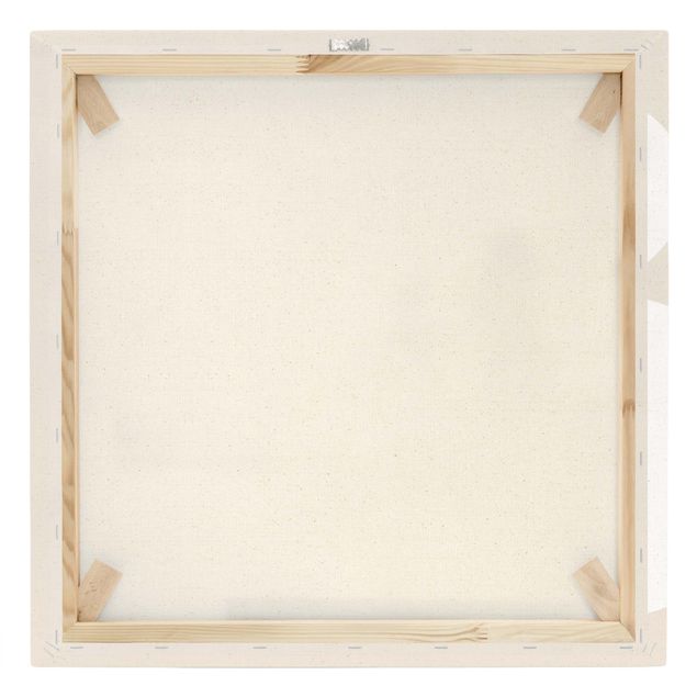 Natural canvas print - White Character - Antiqua Letter & - Square 1:1
