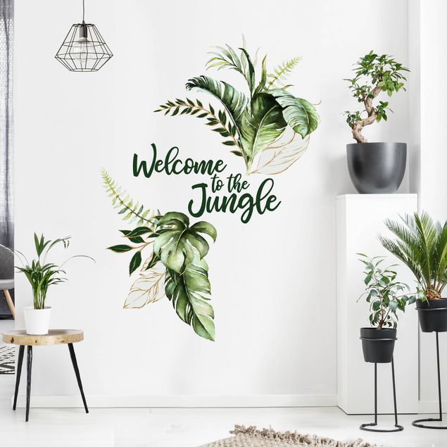 Wall sticker - Welcome to the Jungle - Leaves Watercolor