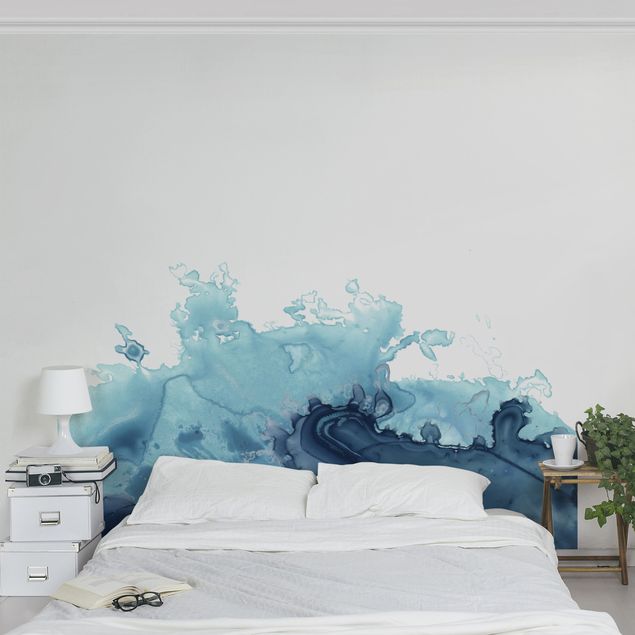 Wallpaper - Wave Watercolour Blue l