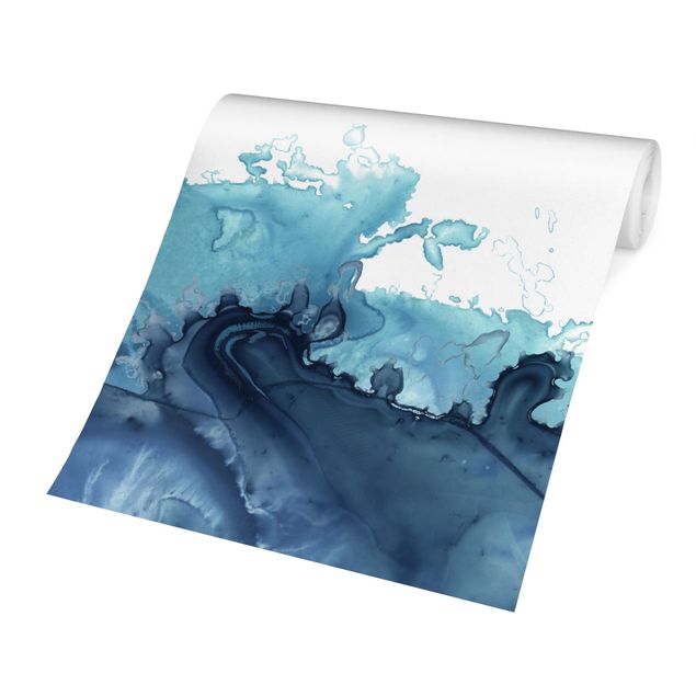 Wallpaper - Wave Watercolour Blue l