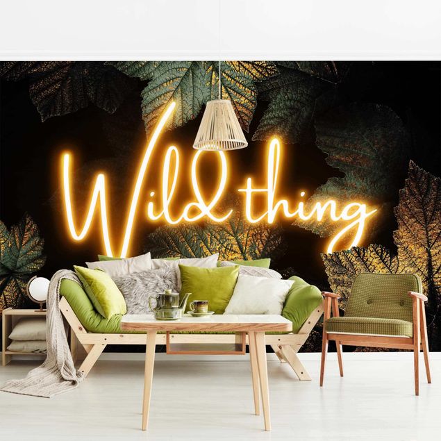 Wallpaper - Wild Thing Golden Leaves