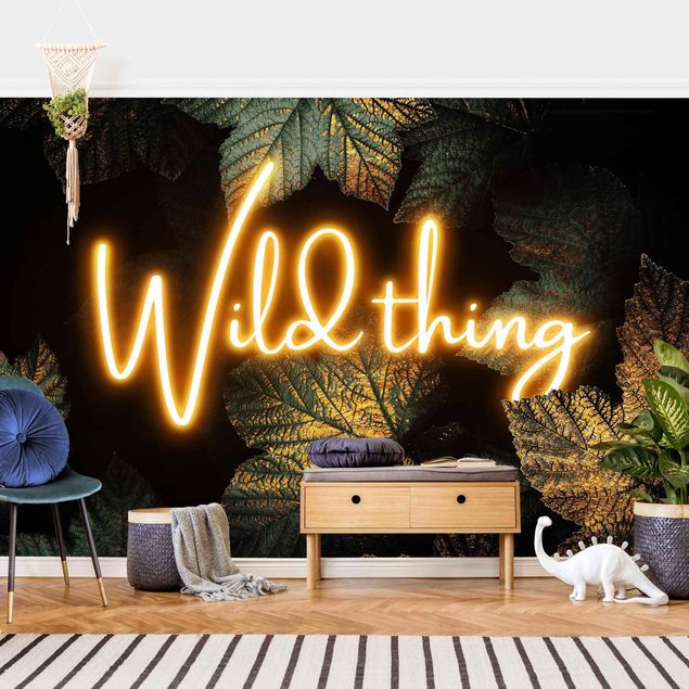 Wallpaper - Wild Thing Golden Leaves