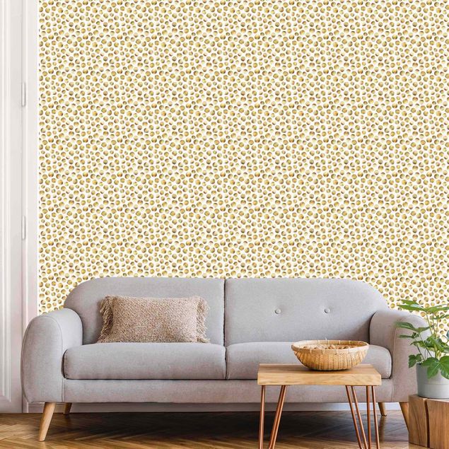 Wallpaper - Wild Golden Polkadots