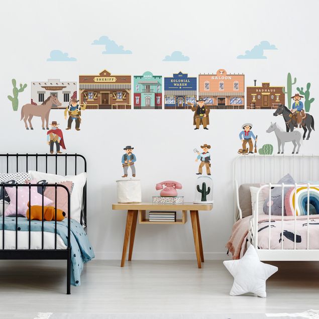 Wall sticker - Wild West - Duel in the city