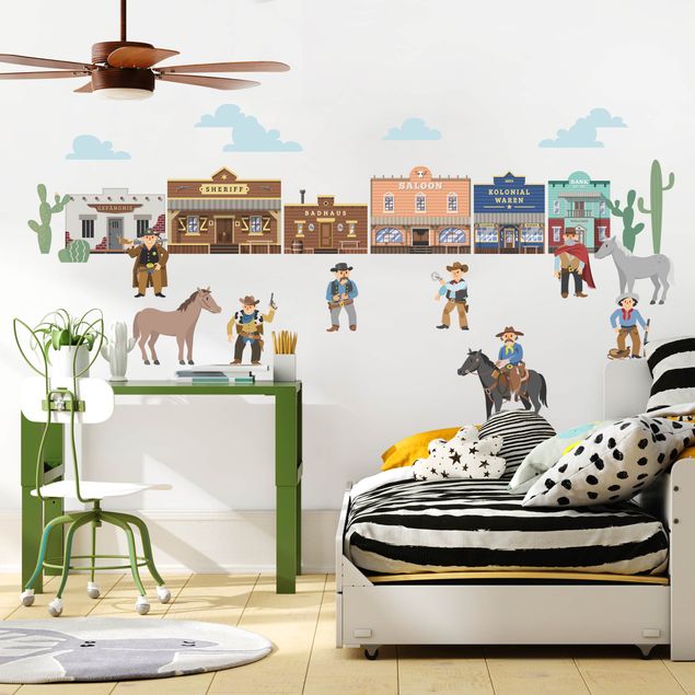 Wall sticker - Wild West - Duel in the city