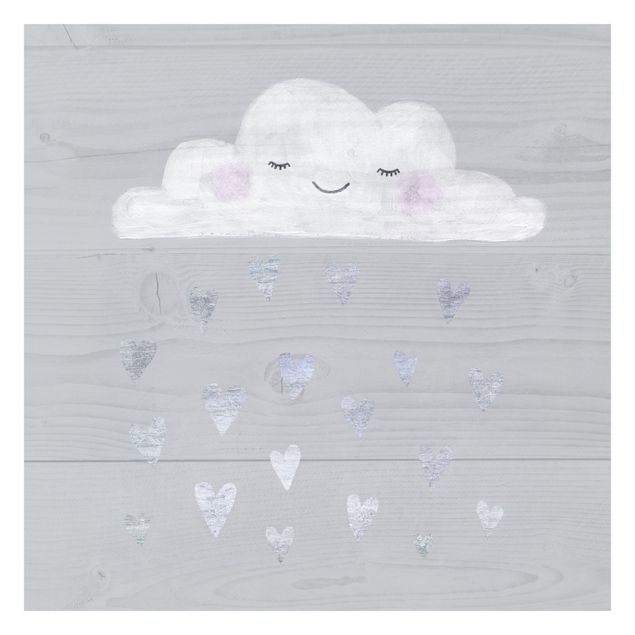 Wallpaper - Cloud With Silver Hearts