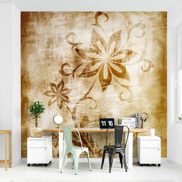 Wallpaper - Wooden Flower