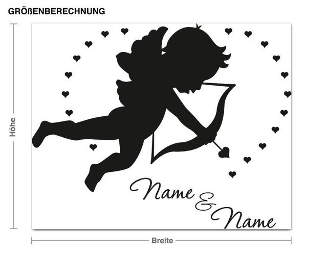 Wall stickers quotes Customised text Cupid