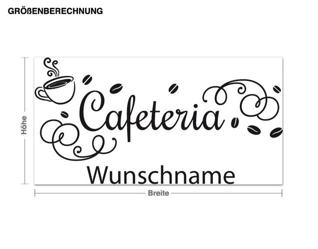 Wall stickers for cafe Customised name Cafeteria