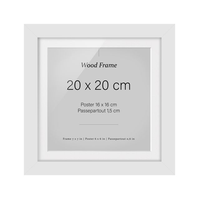 Frame - Picture Frame White Square 1: 1