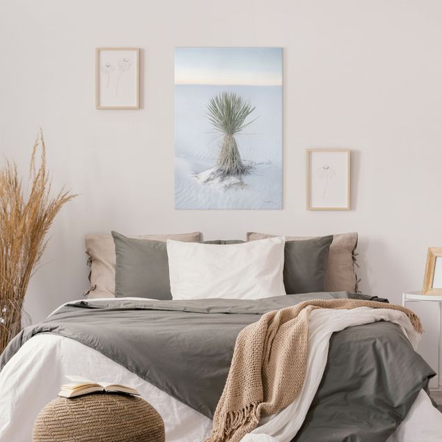 Canvas print - Yucca palm in white sand - Portrait format2:3