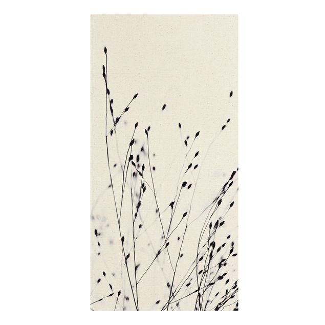 Natural canvas print - Soft Grasses In Nearby Shadow - Portrait format 1:2