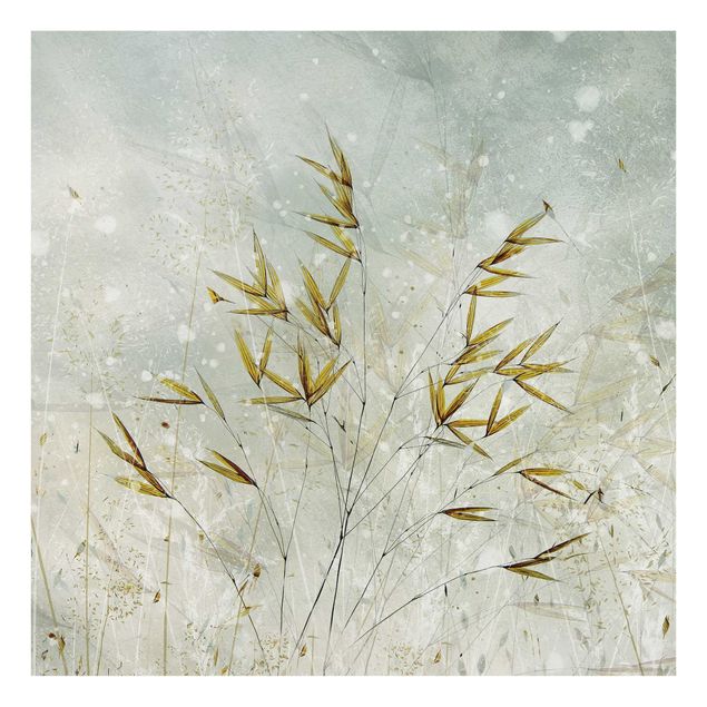 Glass print - Delicate Branches In Winter Fog