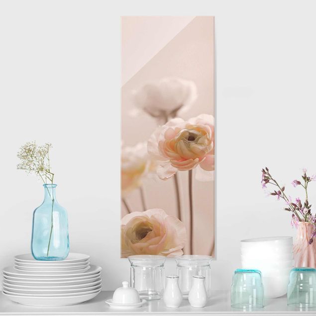 Glas Magnettafel Delicate Bouquet Of Light Pink Flowers