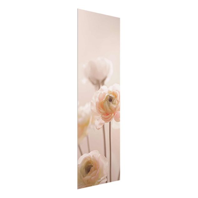 Glass print - Delicate Bouquet Of Light Pink Flowers