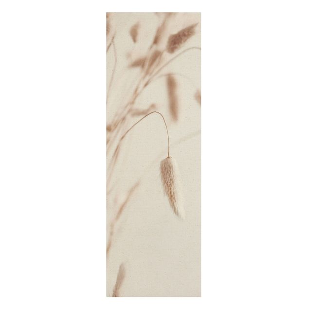 Natural canvas print - Delicate Phalaris - Portrait format 1:3