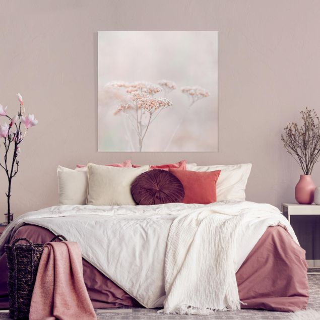 Print on canvas - Pale Pink Wild Flowers