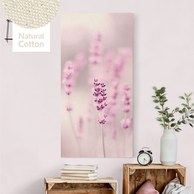 Natural canvas print - Pale Purple Lavender - Portrait format 1:2