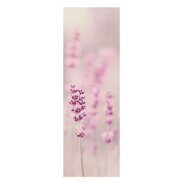 Natural canvas print - Pale Purple Lavender - Portrait format 1:3