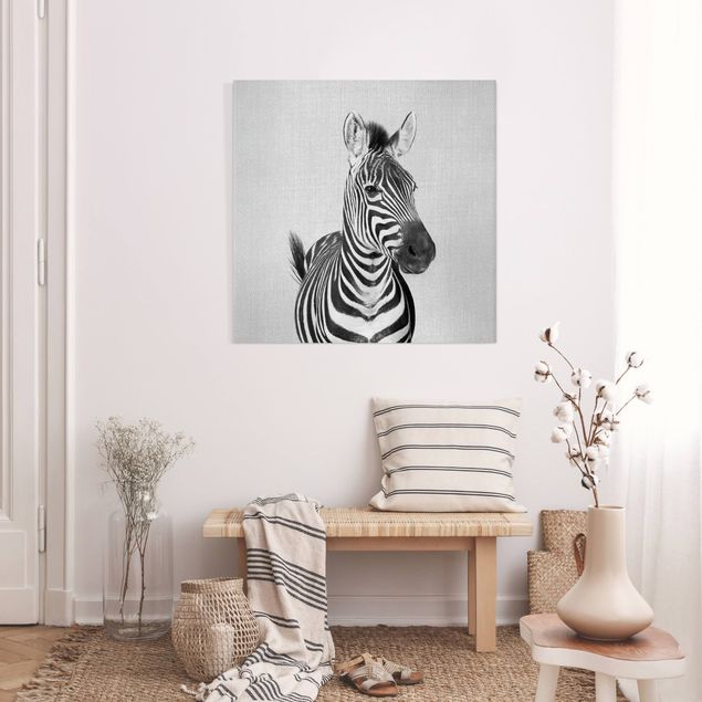 Canvas print - Zebra Zilla Black And White - Square 1:1