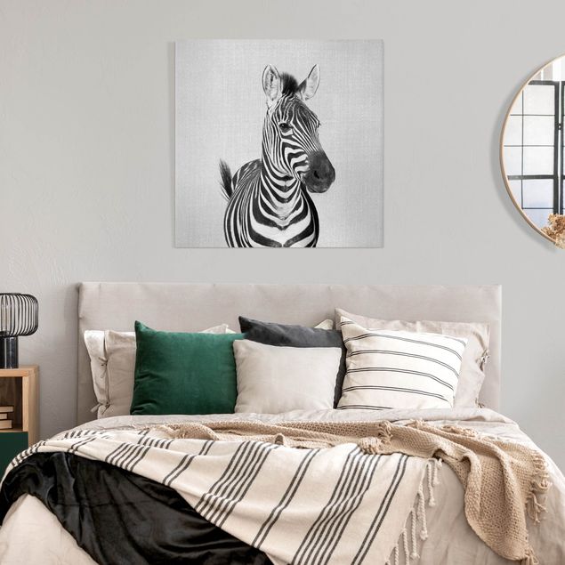 Canvas print - Zebra Zilla Black And White - Square 1:1
