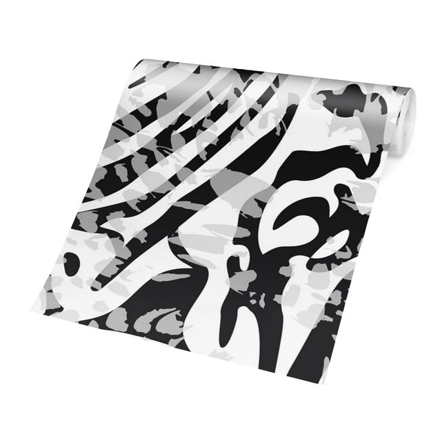 Wallpaper - Zebra Pattern In Shades Of Grey