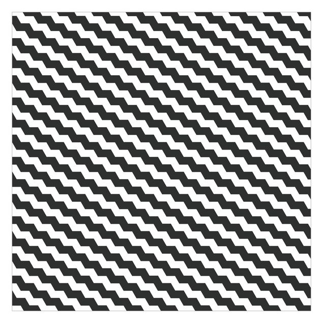 Wallpaper - Zig Zag Pattern Geometry Black And White