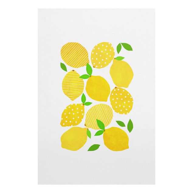 Glass print - Lemon With Dots