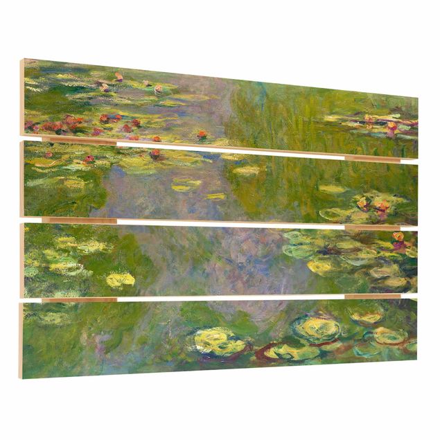 Print on wood - Claude Monet - Green Waterlilies