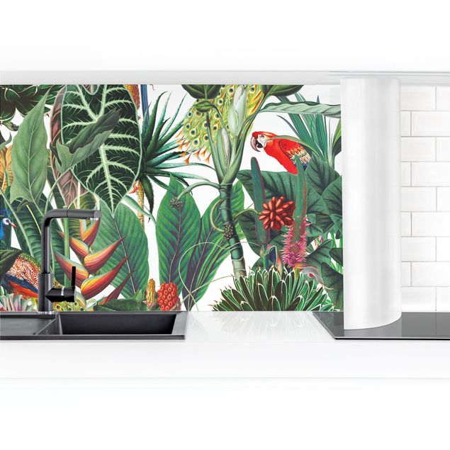 Kitchen splashbacks Colourful Tropical Rainforest Pattern II