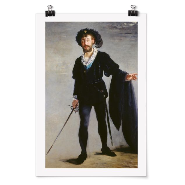 Poster - Edouard Manet - Jean-Baptiste Faure in the Role of Hamlet