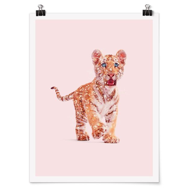 Poster - Tiger With Glitter
