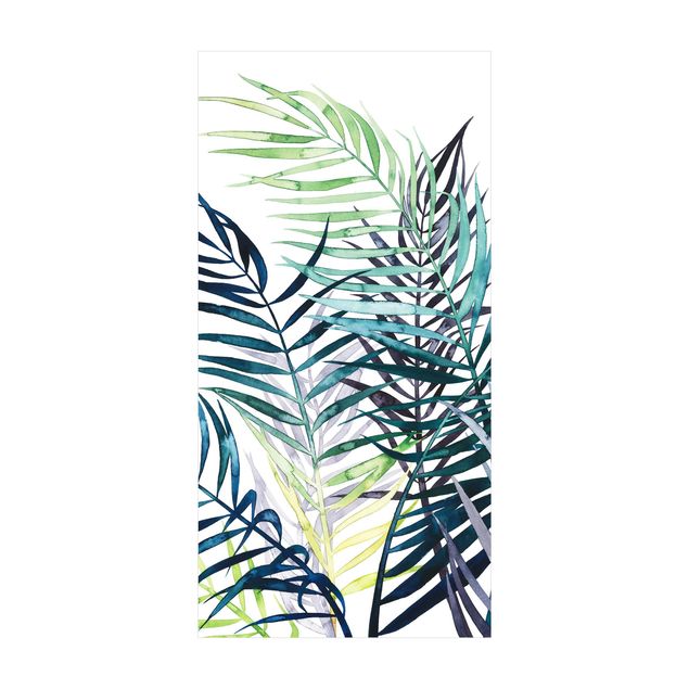 floral area rugs Exotic Foliage - Palm Tree