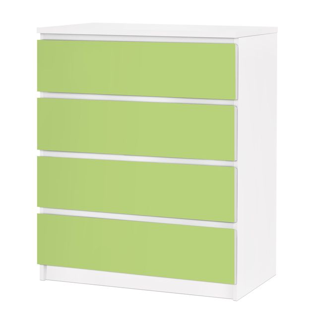 Adhesive film for furniture IKEA - Malm chest of 4x drawers - Colour Spring Green