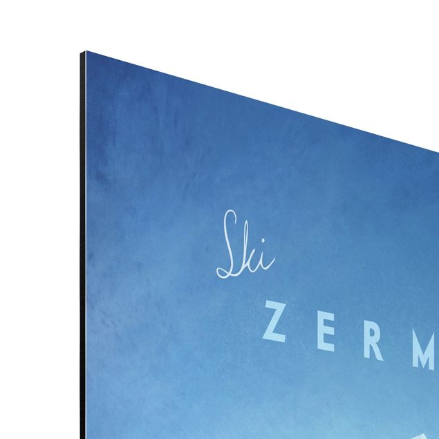 Print on aluminium - Travel Poster - Zermatt